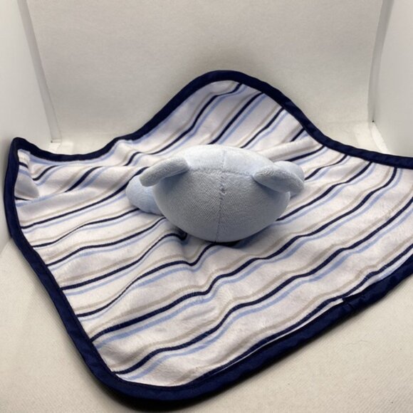 George Lovey Plush Security Baby Blanket Bear Blue Stripes Walmart - Picture 5 of 7